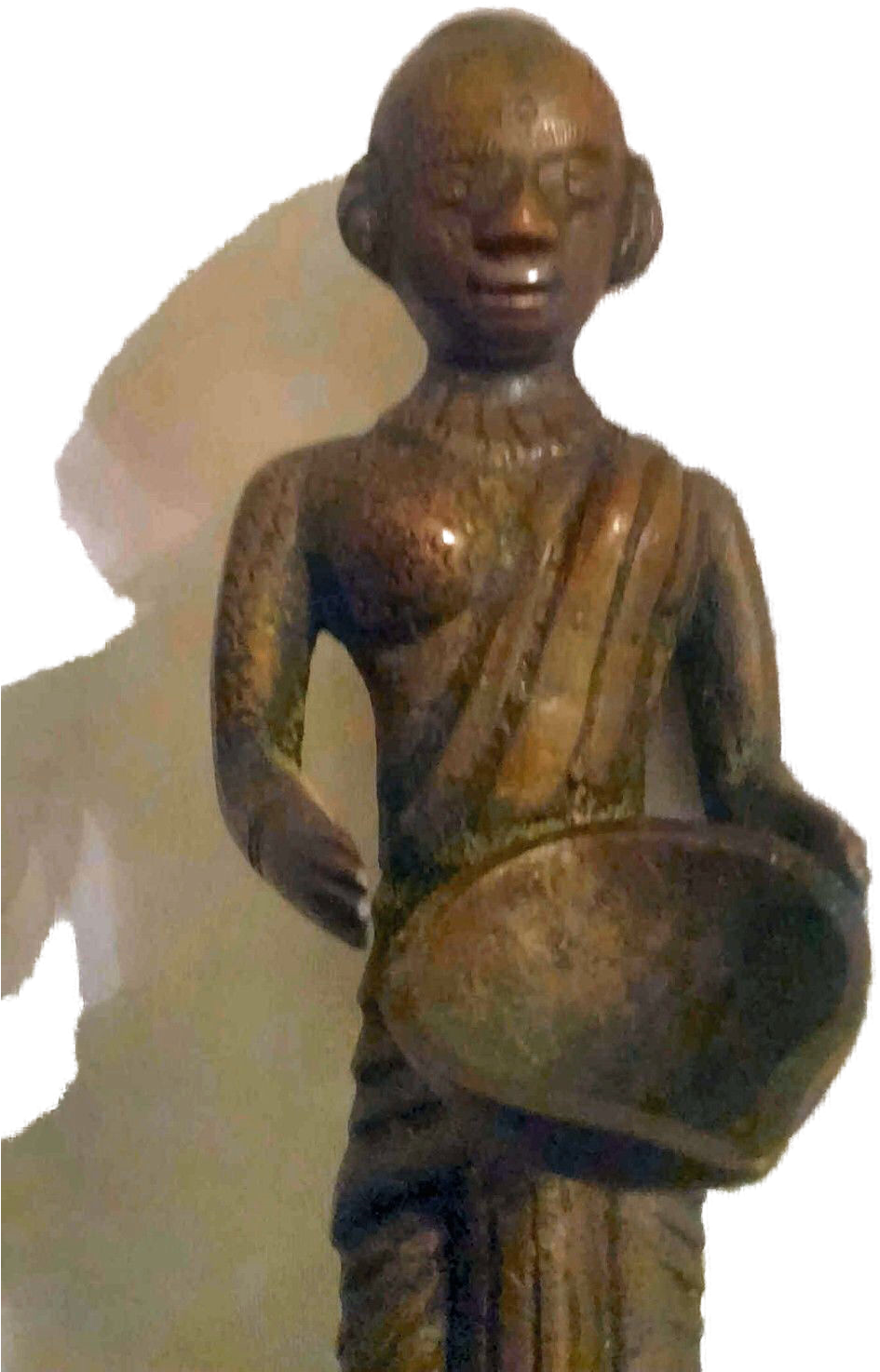 Ancient Buddhist Monk Statue PNG image