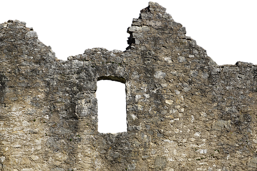 Ancient Castle Wallwith Window PNG image