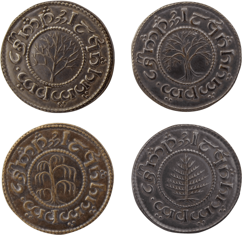 Ancient Coins Tree Symbols PNG image