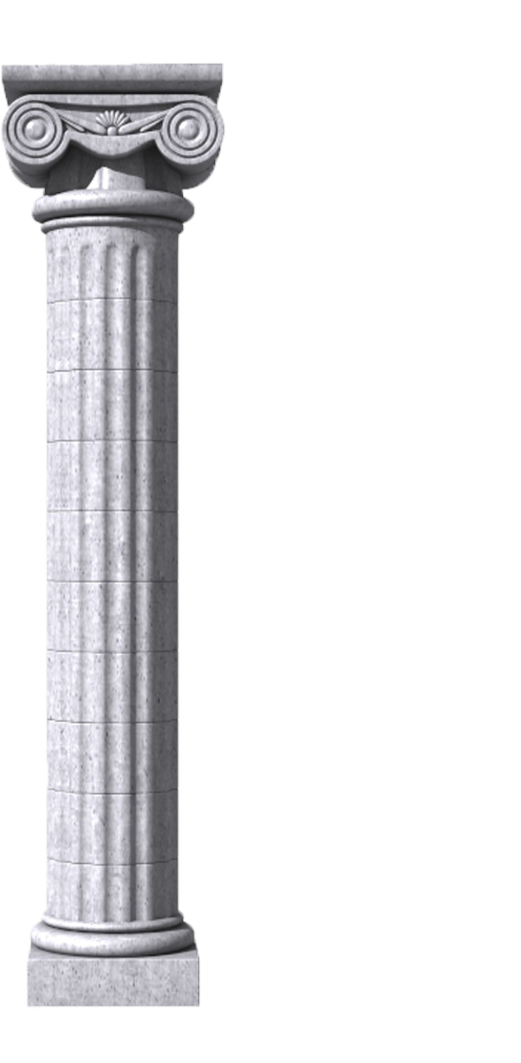 Ancient Column Ionic Order PNG image