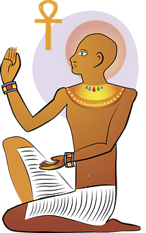 Ancient Egyptian Scribe Illustration PNG image