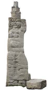 Ancient Figure Stone Statue PNG image