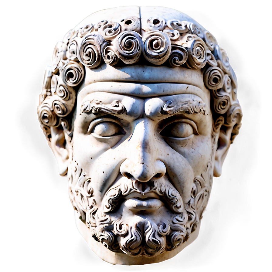 Ancient Greek Head Sculpture Png Rqa79 PNG image