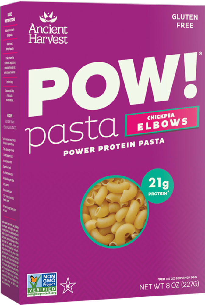 Ancient Harvest P O W Chickpea Elbows Pasta PNG image