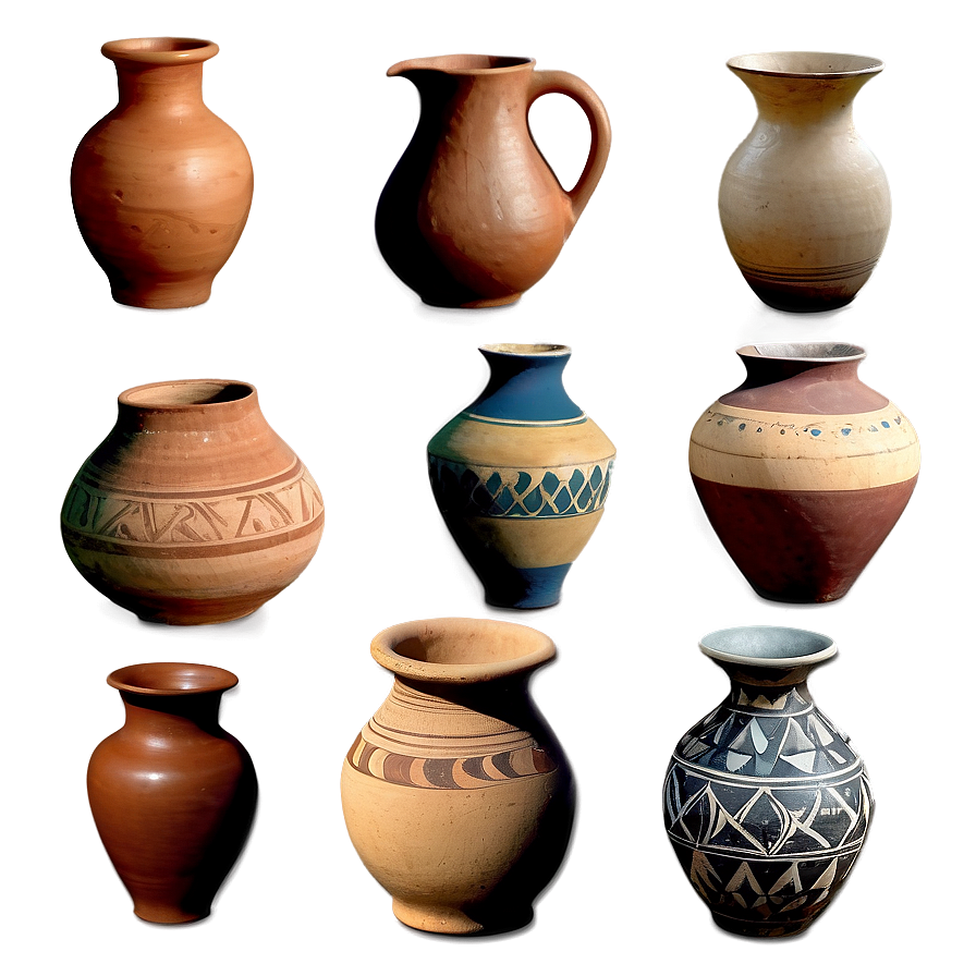 Ancient Pottery Collection Png 37 PNG image