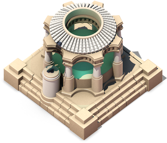 Ancient Roman Colosseum Model PNG image