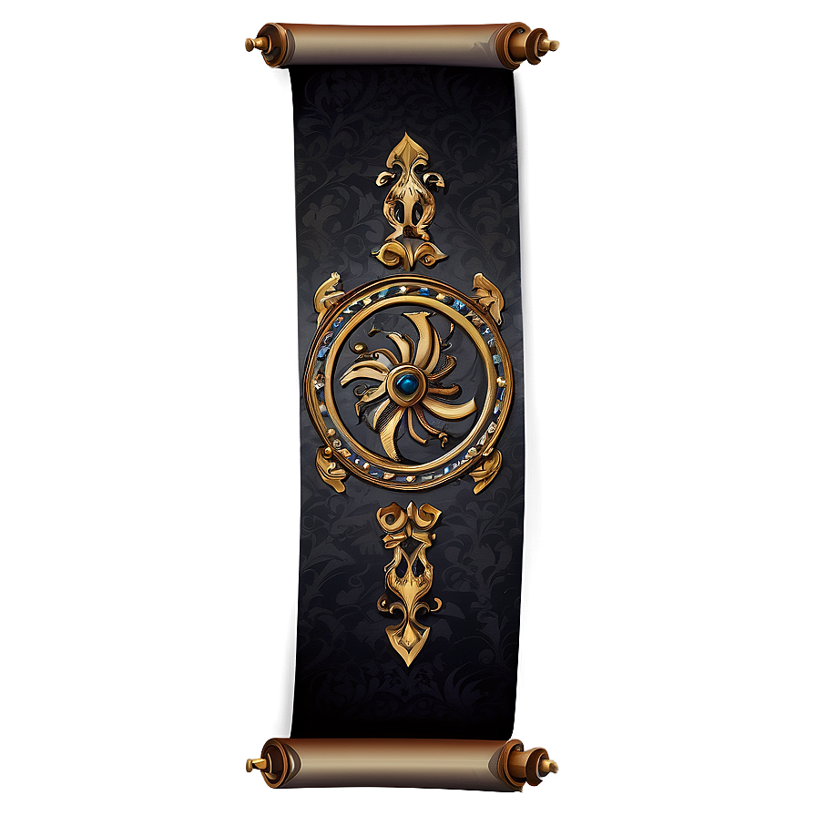 Ancient Scroll Banner Illustration Png Pvn56 PNG image