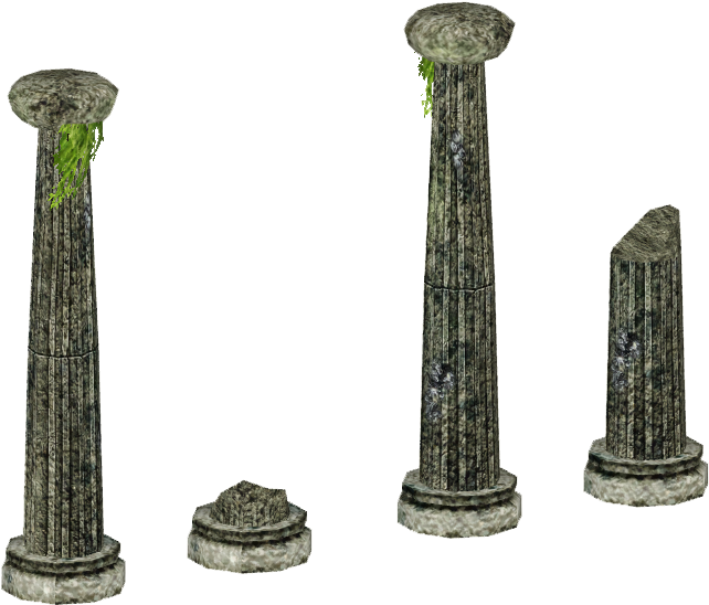 Ancient Stone Pillars Variations PNG image