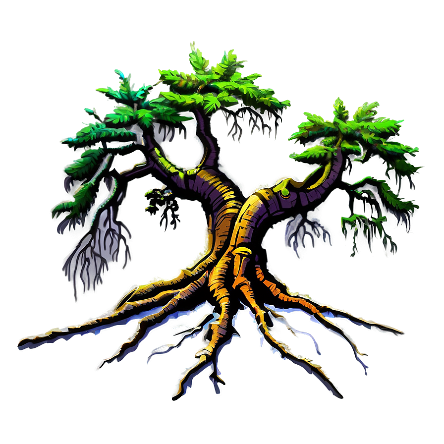 Ancient Tree Roots Art Png 06262024 PNG image