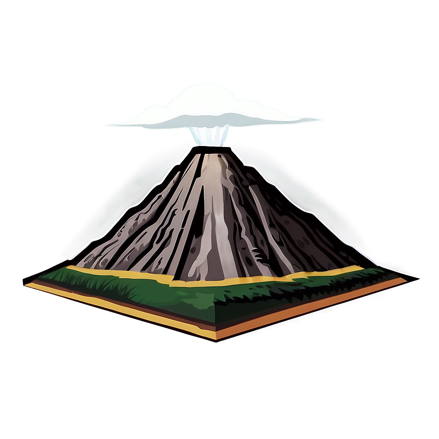 Ancient Volcano Illustration Png 16 PNG image