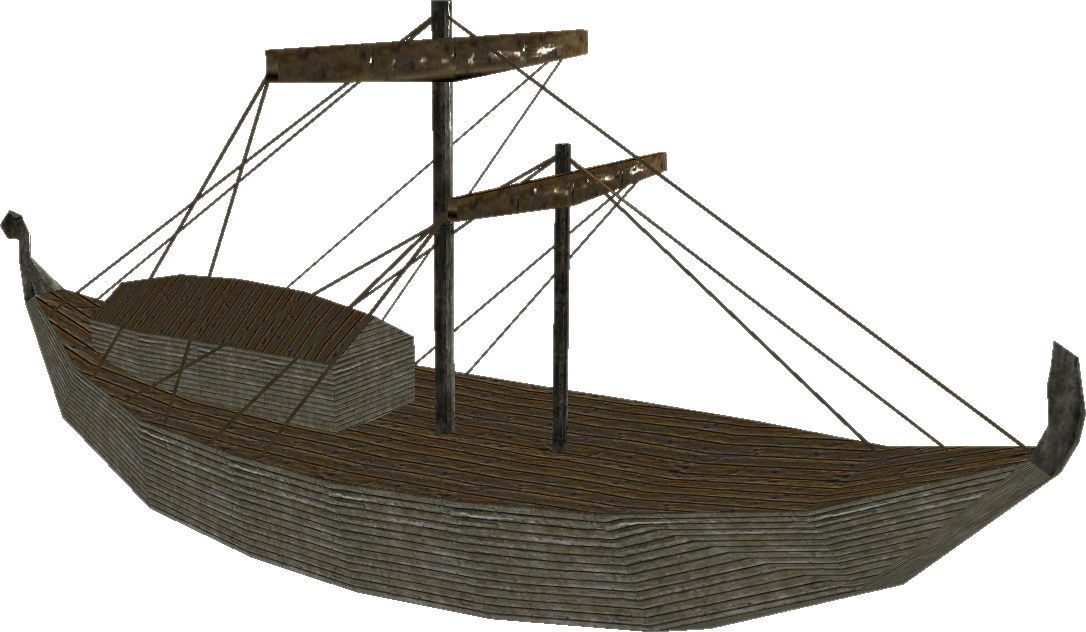 Ancient Wooden Ship Model PNG image