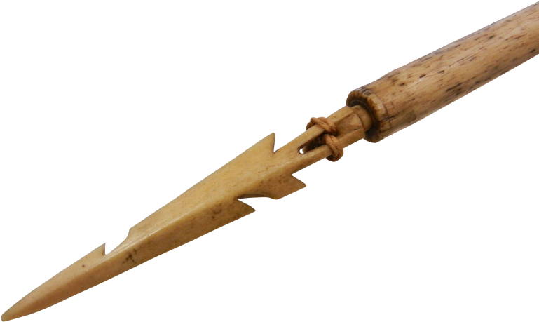Ancient Wooden Spear Isolated PNG image
