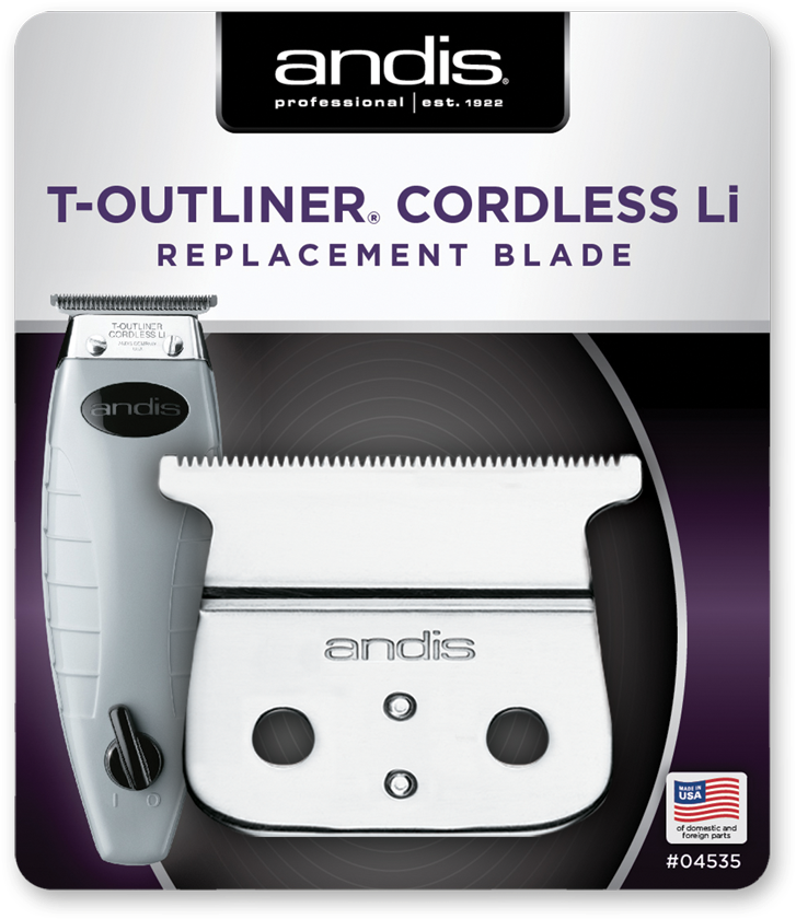 Andis T Outliner Cordless Replacement Blade PNG image