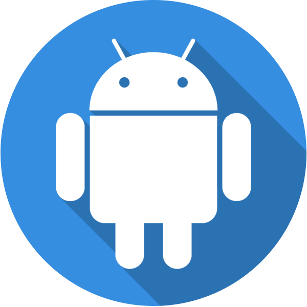Android Logo Blue Background PNG image