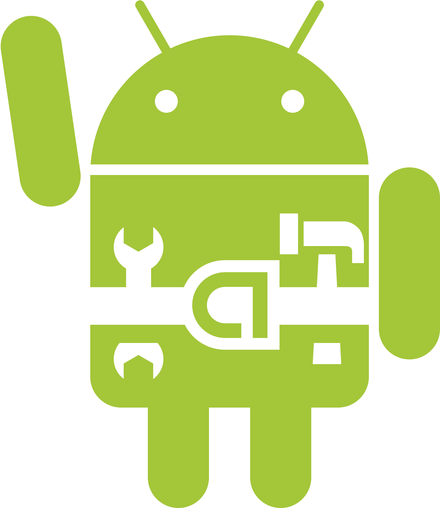 Android Robot Repair Logo PNG image