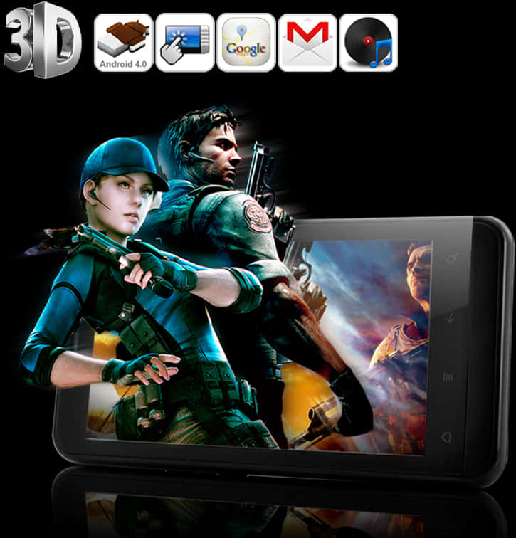 Android3 D Gaming Experience PNG image