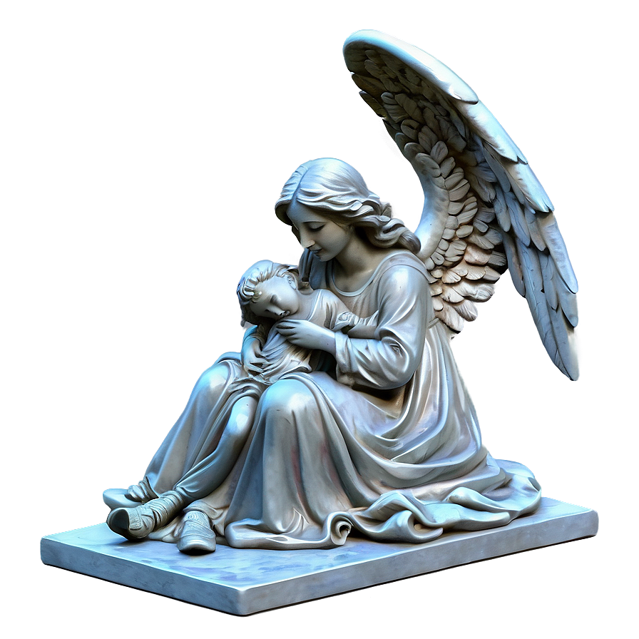 Angel And Child Sculpture Png 06202024 PNG image