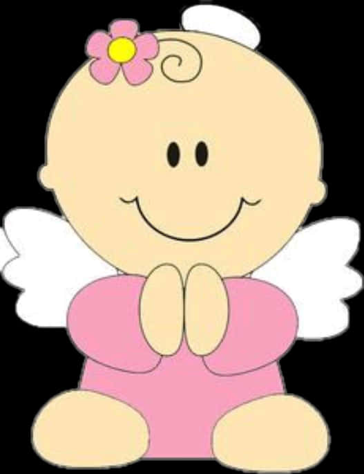 Angel Baby Cartoon Baptism PNG image