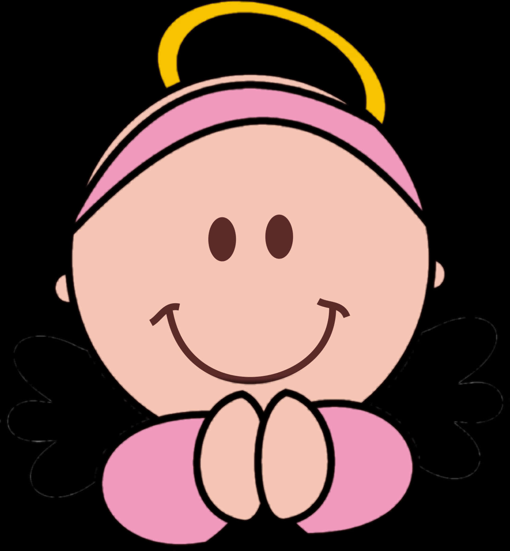 Angel Baby Cartoon Illustration PNG image