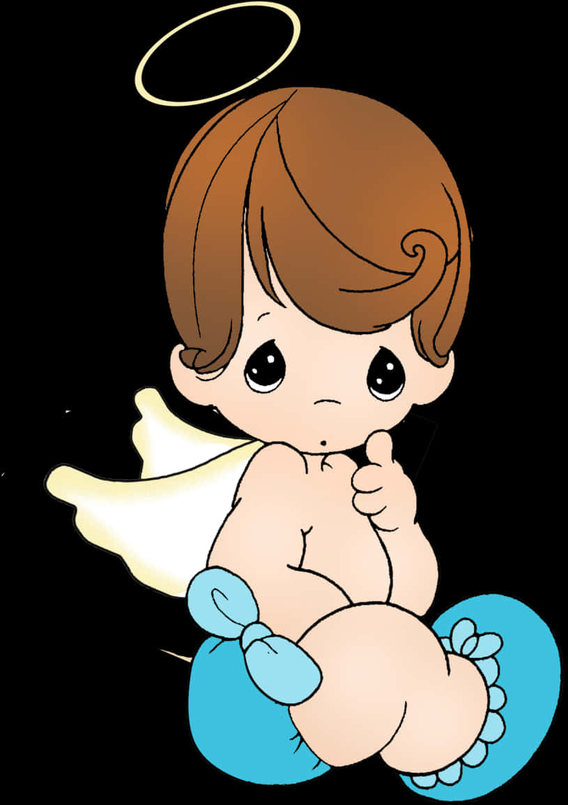 Angel_ Baby_ Cartoon_ Illustration PNG image