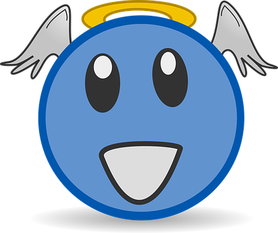 Angel Emoji Smiley Graphic PNG image