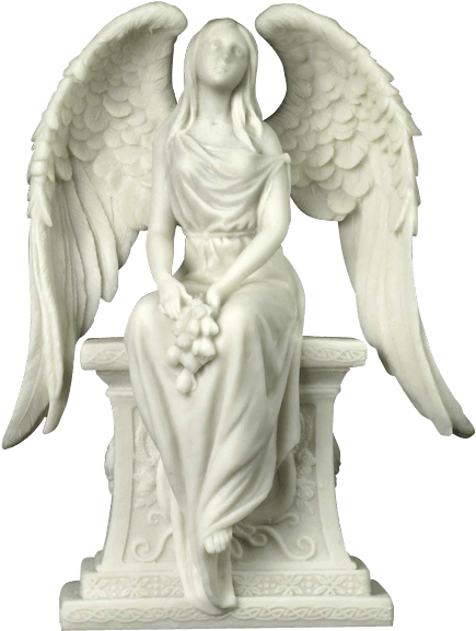 Angel Statue Tombstone Sculpture PNG image
