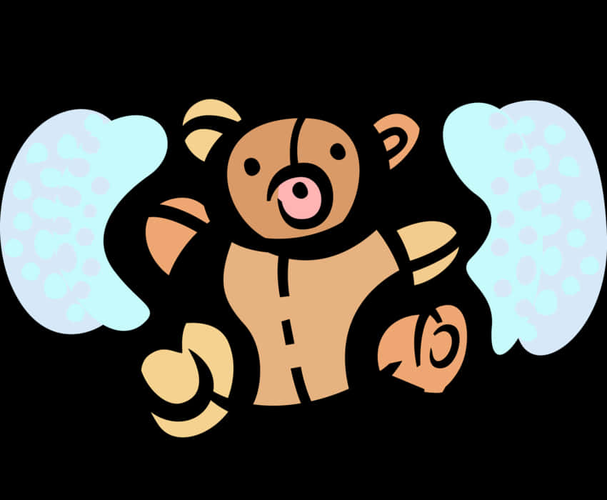 Angel Teddy Bear Illustration PNG image