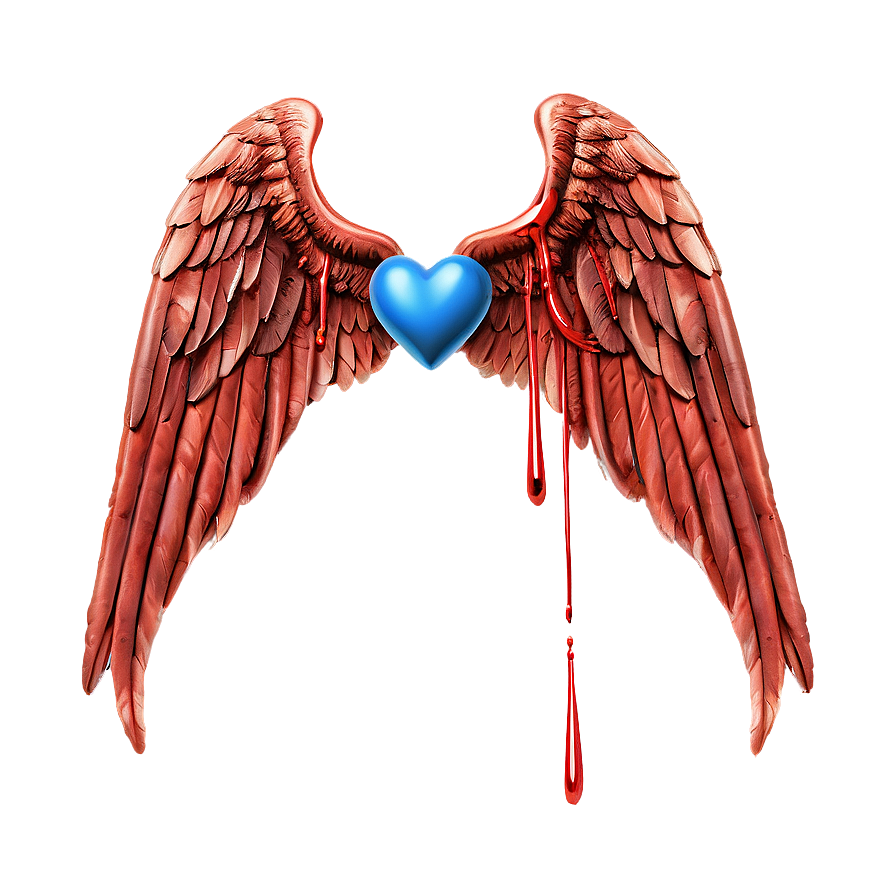 Angel Wings And Broken Heart Quote Png 06282024 PNG image