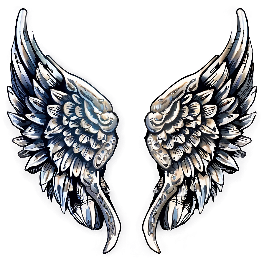 Angel Wings Tattoo Png Cpu PNG image