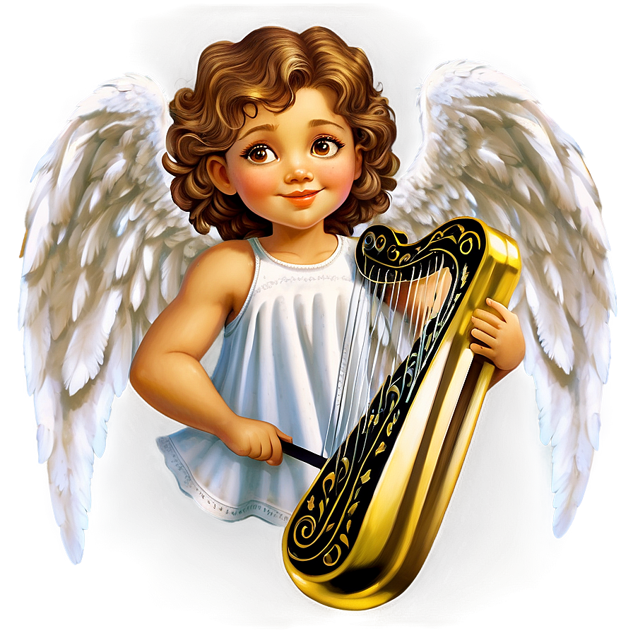 Angel With Lyre Png 36 PNG image