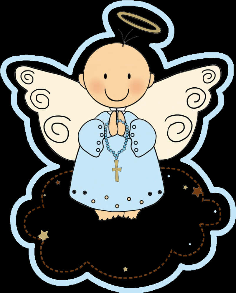 Angelillustrationbaptismtheme PNG image