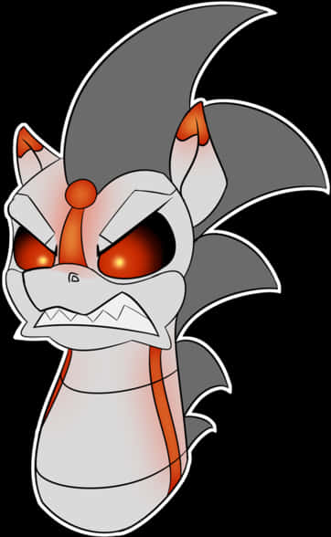 Angry_ Animated_ Dragon_with_ Red_ Eyes PNG image