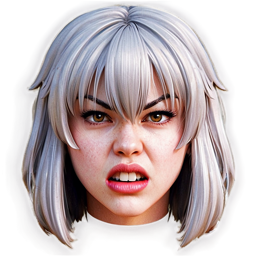 Angry Anime Face Png Gfl8 PNG image