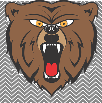 Angry Bear Graphic PNG image
