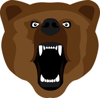 Angry Bear Vector Art PNG image