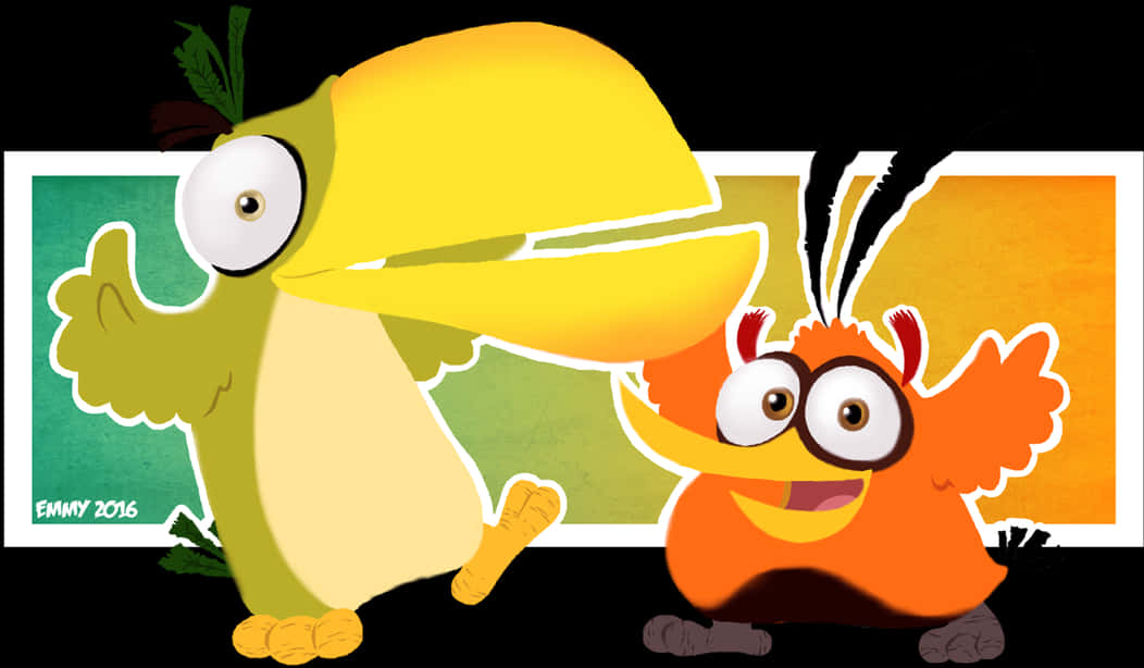 Angry Birds Characters Chuckand Bubbles PNG image