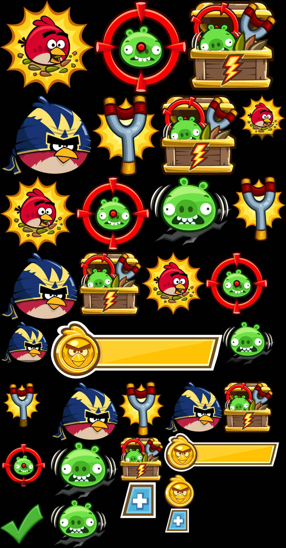 Angry Birds Charactersand Icons PNG image