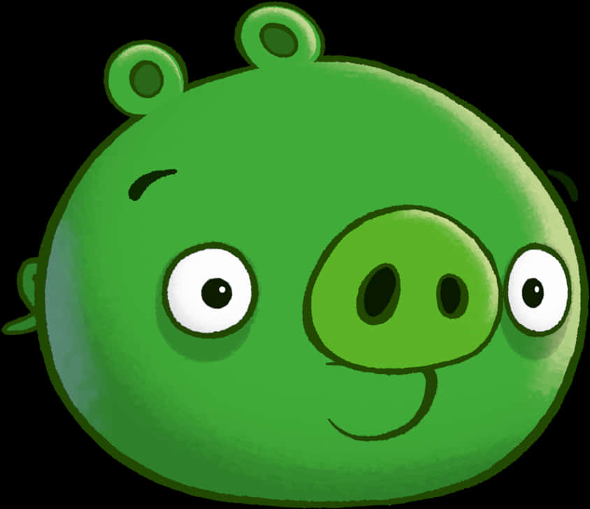 Angry Birds Green Pig Character PNG image