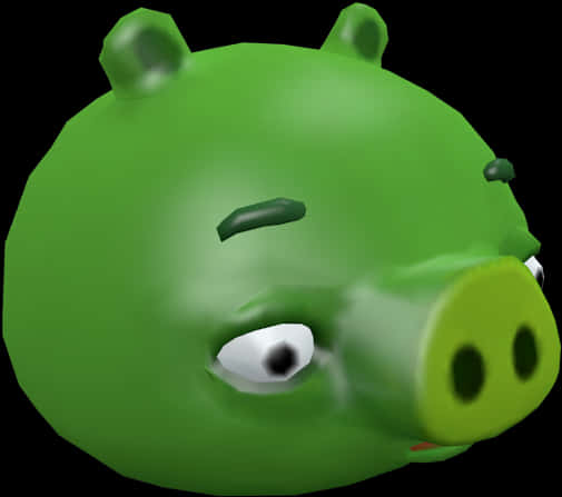 Angry Birds Green Pig Character PNG image