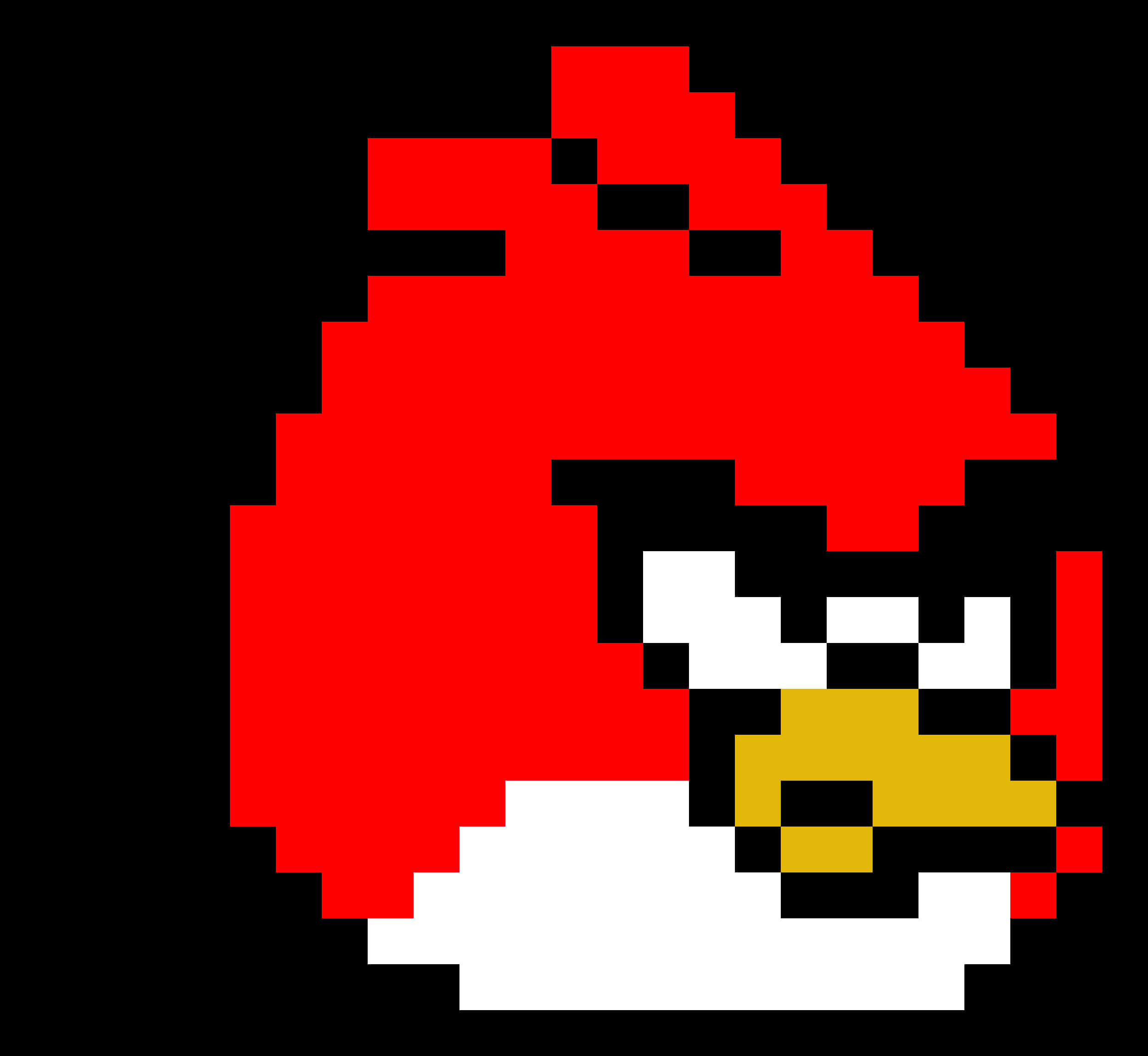Angry Birds Red Bird Pixel Art PNG image