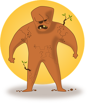 Angry Brown Monster Cartoon PNG image