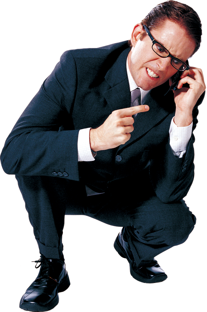 Angry Businessman On Phone.png PNG image