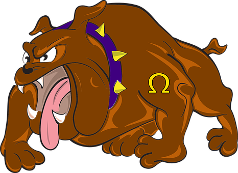 Angry Cartoon Bulldog PNG image