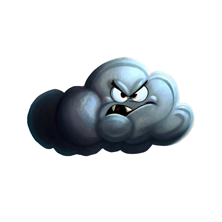 Angry Cartoon Cloud Png 05252024 PNG image