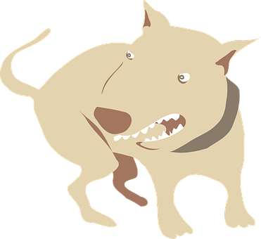 Angry Cartoon Dog Illustration PNG image