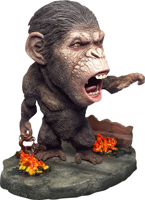 Angry_ Chimpanzee_ Figure_with_ Fire PNG image