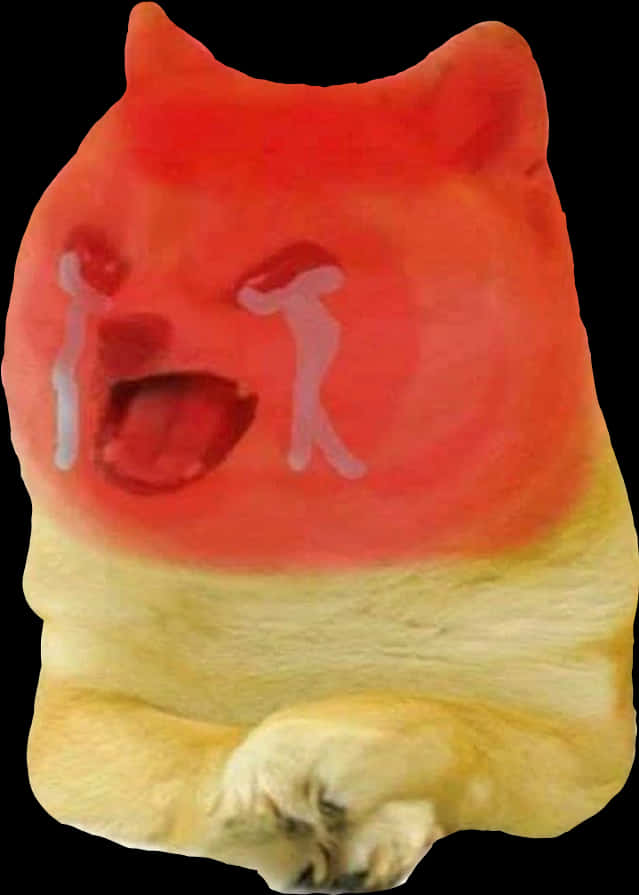 Angry Doge Meme Red Aura.jpg PNG image