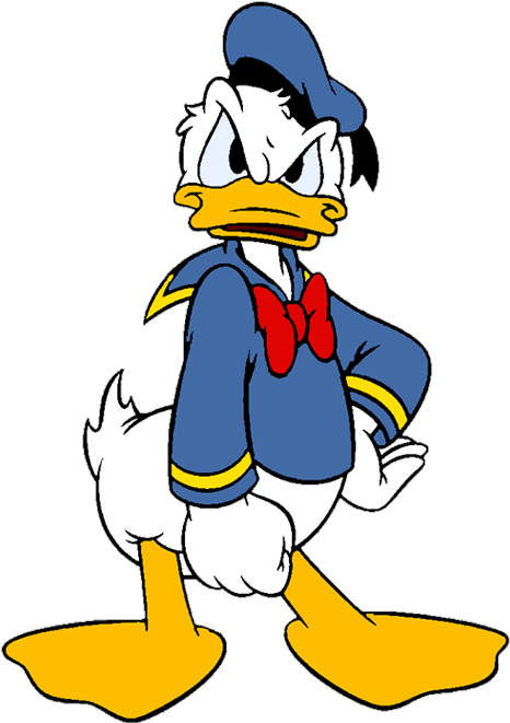 Angry Donald Duck Cartoon PNG image