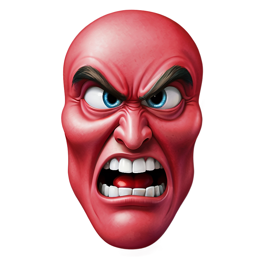 Angry Emoji With Red Face Png 05252024 PNG image