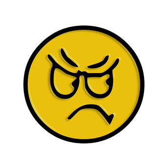 Angry Face Emoji Black Background PNG image